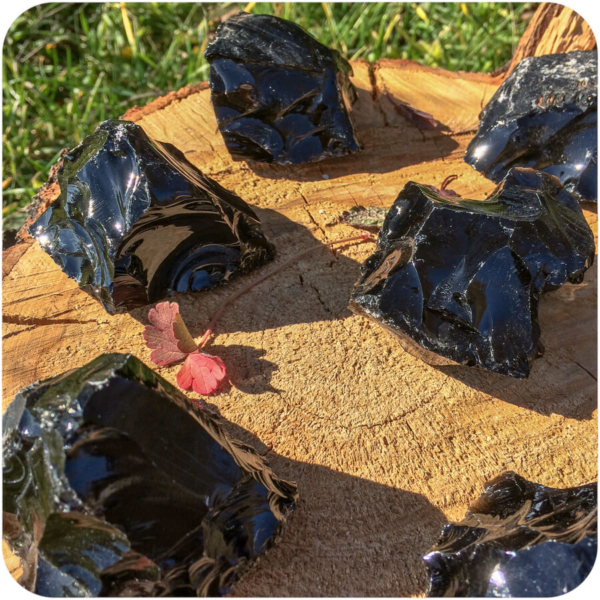 Obsidian Negru Brut pentru a lumina Întunericul - imagine 4