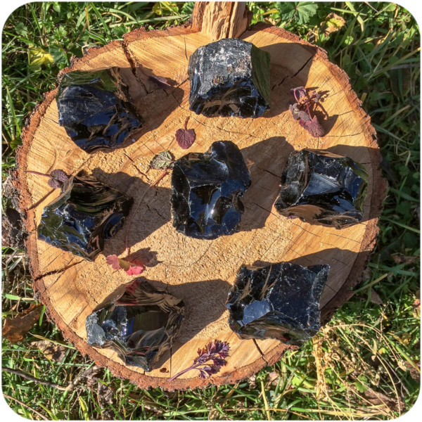 Obsidian Negru Brut pentru a lumina Întunericul - imagine 2