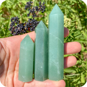 Obelisc Aventurin Verde (Cuarț Verde) pentru Atragerea Norocului