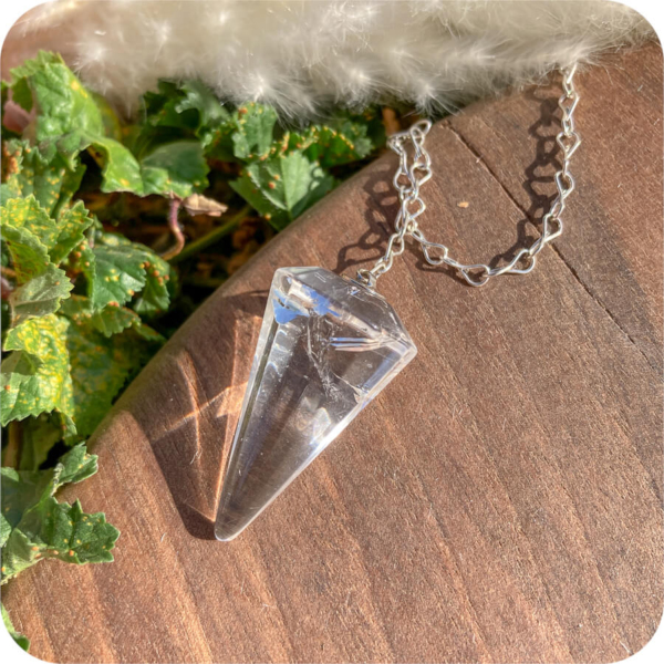 Pendul Radiestezic din Cristal Natural - imagine 3