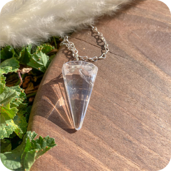 Pendul Radiestezic din Cristal Natural - imagine 2