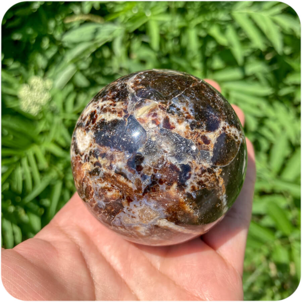Sferă Opal Negru Maro pentru Înfruntarea Celor Mai Întunecate Frici - imagine 5