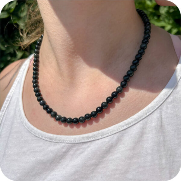 Colier cu Obsidian Negru pentru Protecție și Fericire - imagine 5
