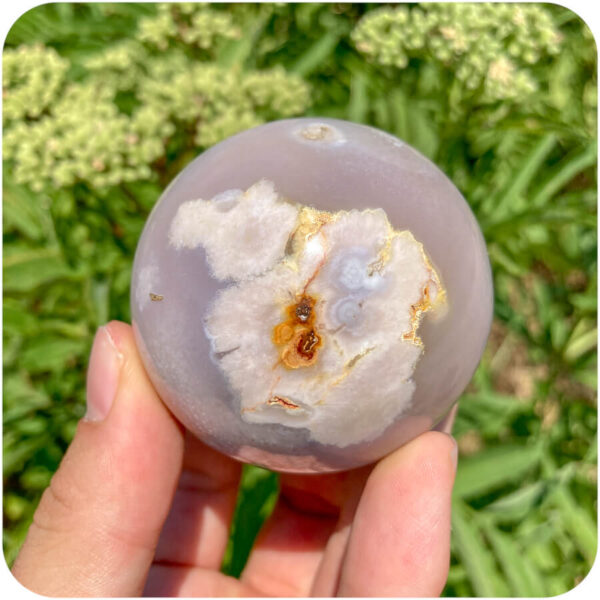 Sferă Floare de Agat pentru Eliberarea Durerii Profunde - imagine 8