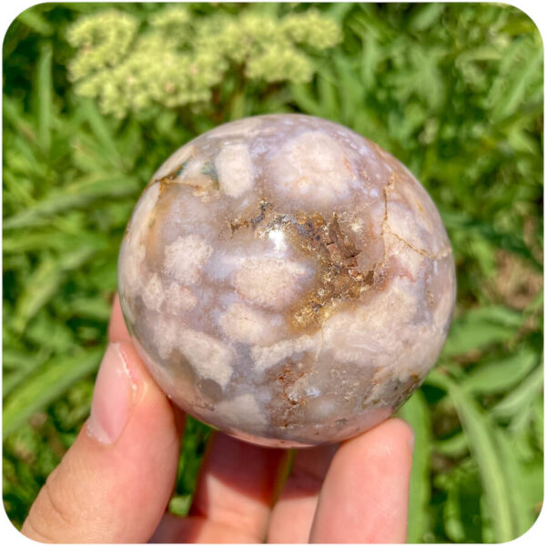Sferă Floare de Agat pentru Eliberarea Durerii Profunde - imagine 4