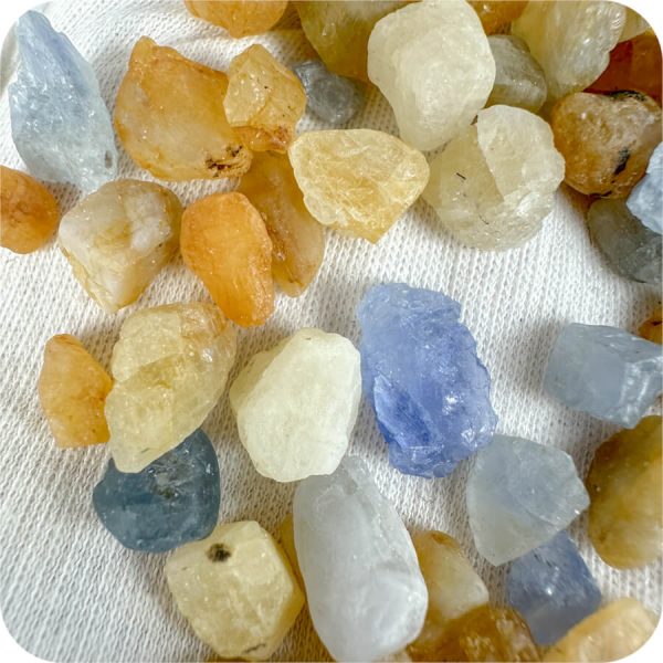 Safir Brut Galben și Albastru pentru Trezire și Creștere Spirituală - imagine 8