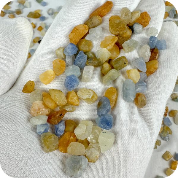 Safir Brut Galben și Albastru pentru Trezire și Creștere Spirituală - imagine 2