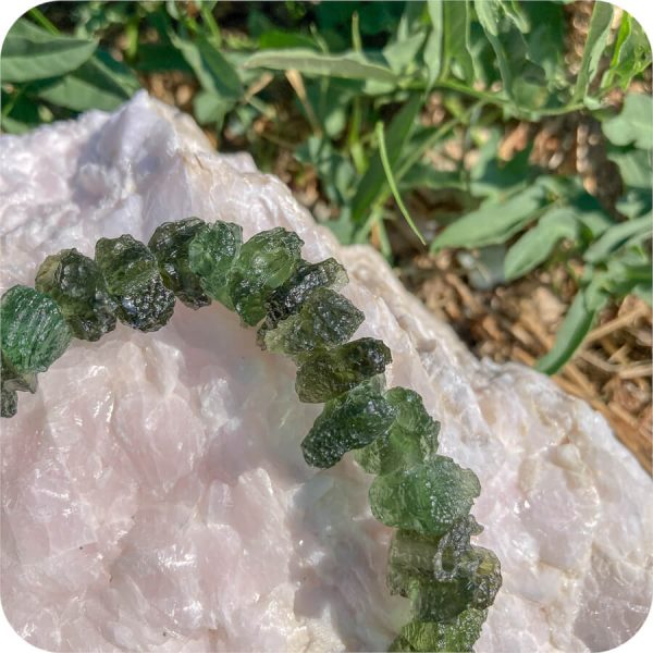(La comandă) Brățară Moldavit Brut cu Argint pentru Transformare și Sincronicitate - imagine 5